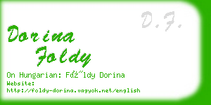 dorina foldy business card